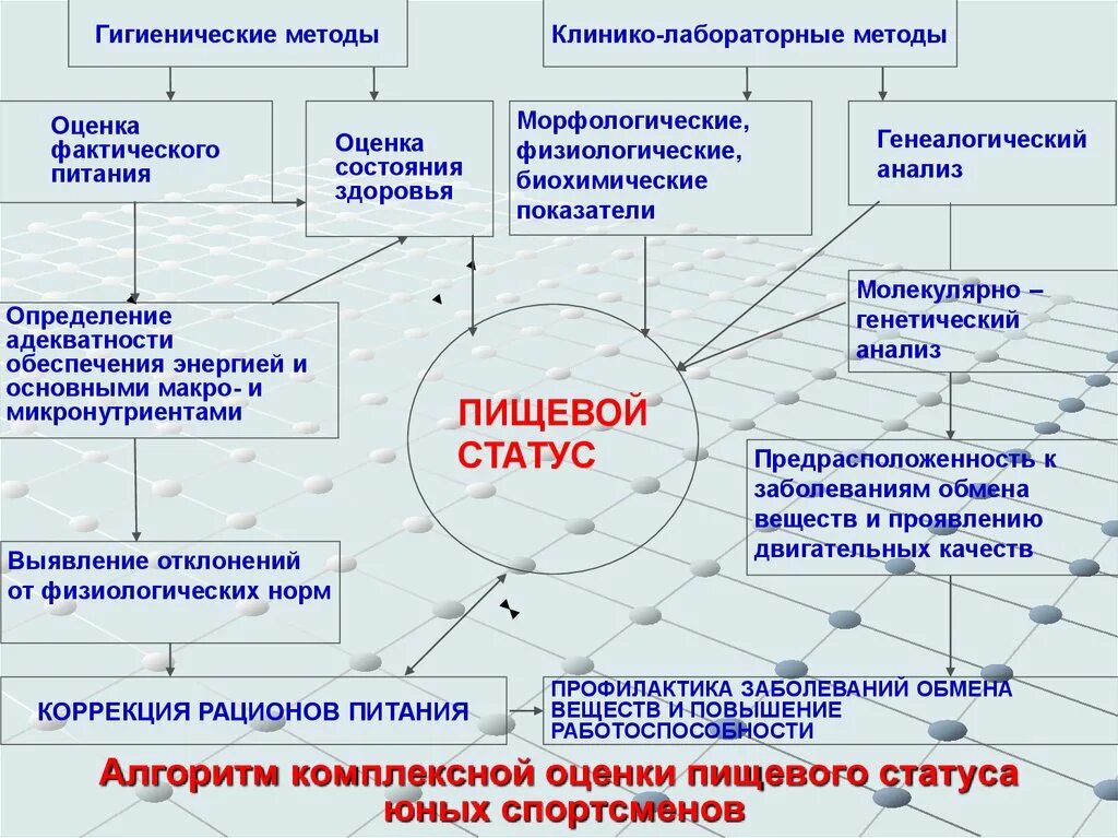 Гигиенические подходы. Алгоритм гигиенической оценки пищевого статуса. Методология оценки пищевого статуса. Структура гигиенической оценки пищевого статуса. Методы оценки статуса питания гигиена.