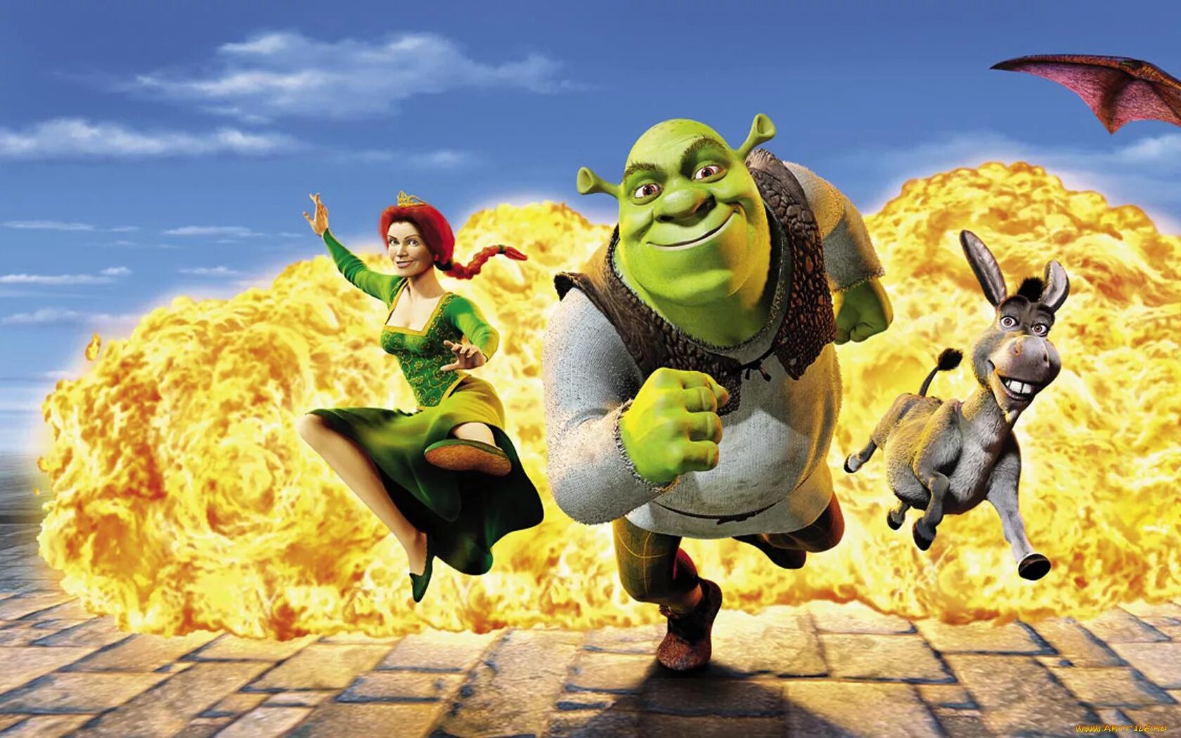 Shrek (2001). Шрек 1 герои мультфильма. Шрек картинки из мультфильма. Шрек бежит