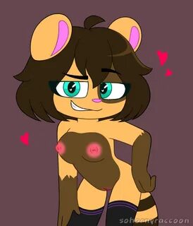 atsuki (sohornyraccoon) breasts furry gacha gacha club heart hearts legging...