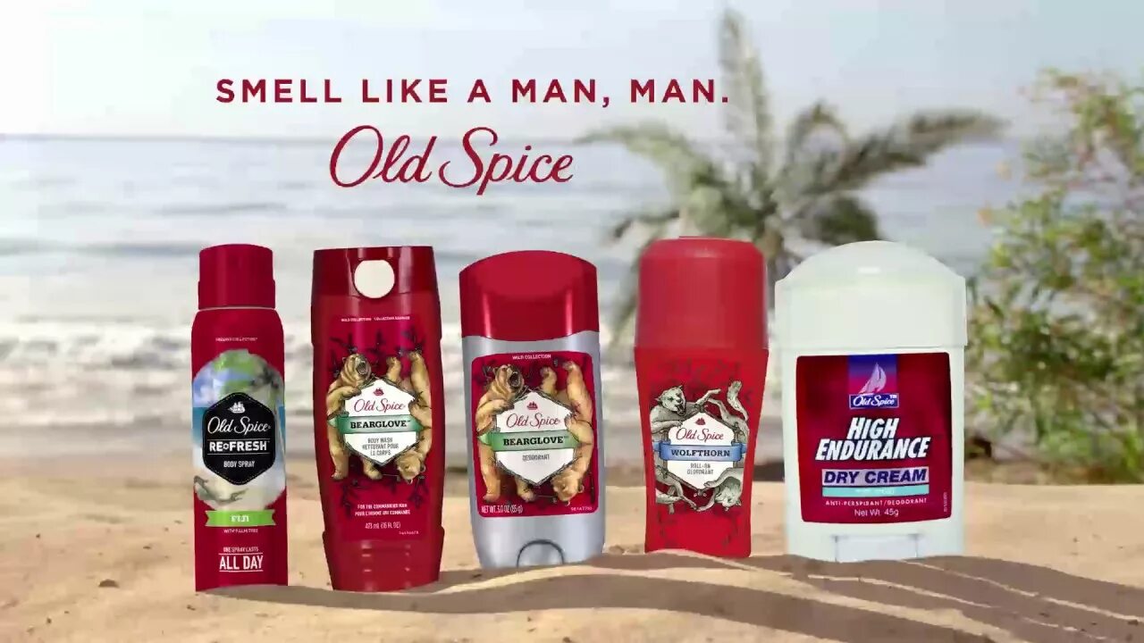 Old Spice слоган. Old Spice дезодорант реклама.