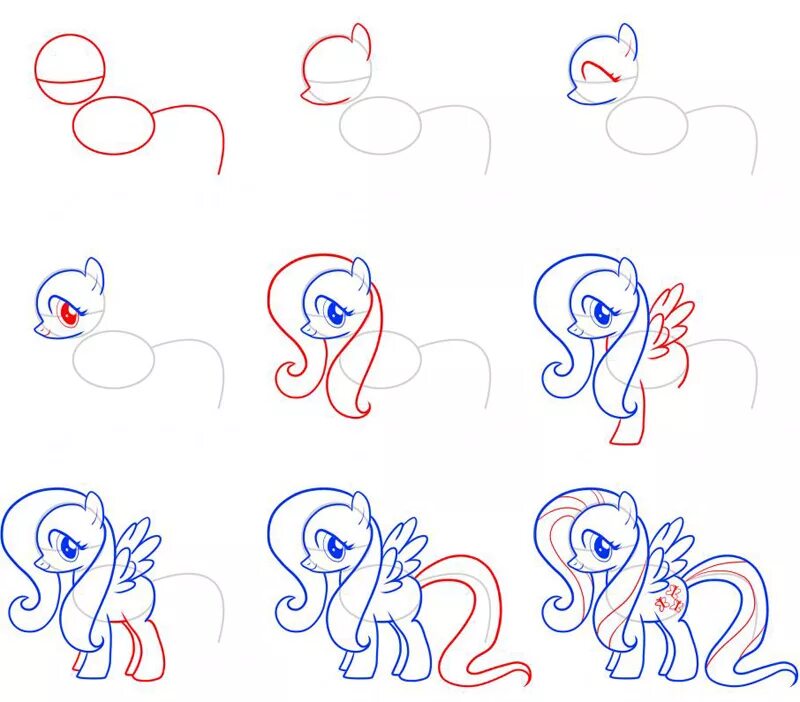 Поэтапное рисование пони. Картинки для срисовки пони. Рисунки для срисовки пони. Рисунок пони пошагово. Покажи как поэтапно нарисовать