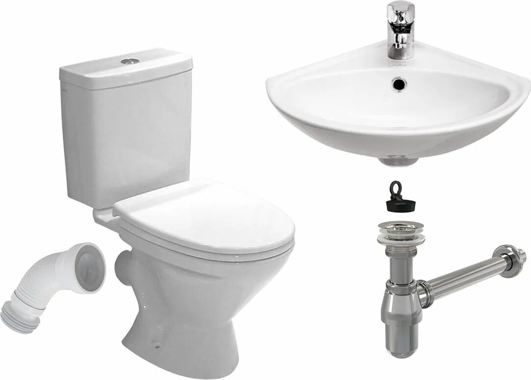 пьедесталом сифоном смесителем