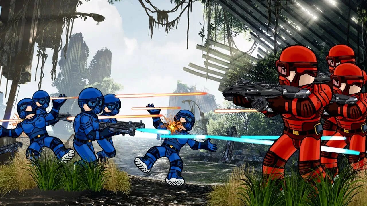 Игра стала синей. Red vs Blue Roblox. Красные против синих. Игра красные против синих. Стрелялки красные против синих.