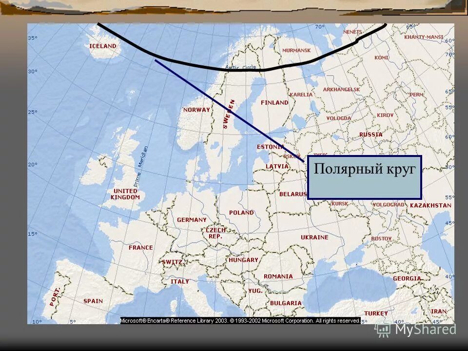 Страны которые находятся на севере. Северный Полярный круг на карте России. Северный Полярный круг на карте. Линия Северного полярного круга на карте России. Северный Полярный круг границы на карте.