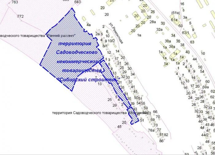 Граница садового товарищества