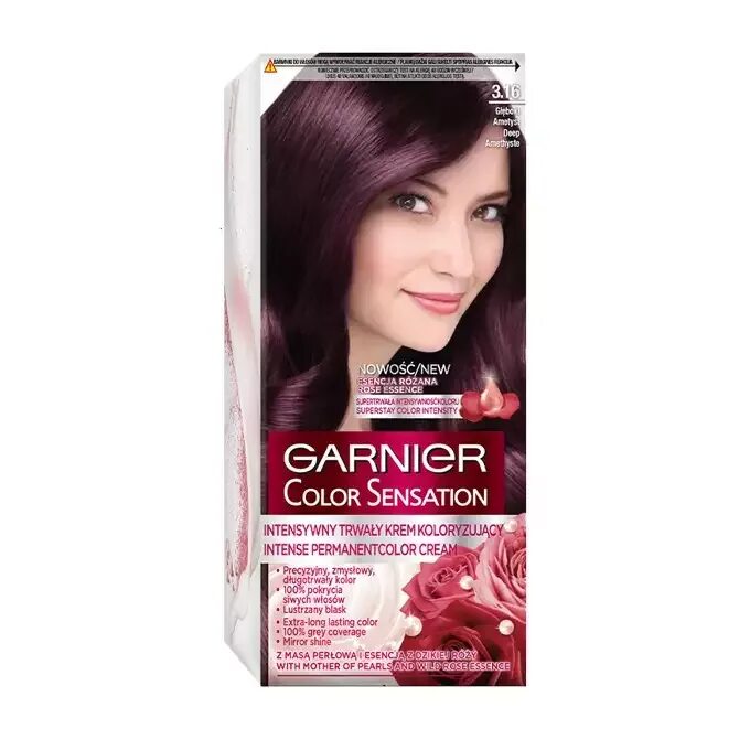 Garnier Color Sensation 3.16. Краска гарньер колор сенсейшен. Гарньер аметист 3.16. Краска Garnier аметист.