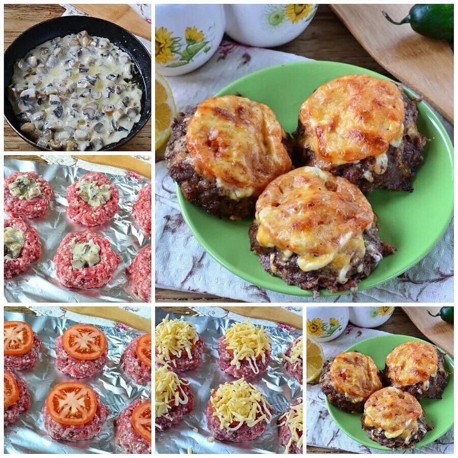 паста с курицей и шампиньонами. теста с фаршем в форме грибов. 6. блюдо мясные гнёзда с грибами. мясные гнездышки из фарша.