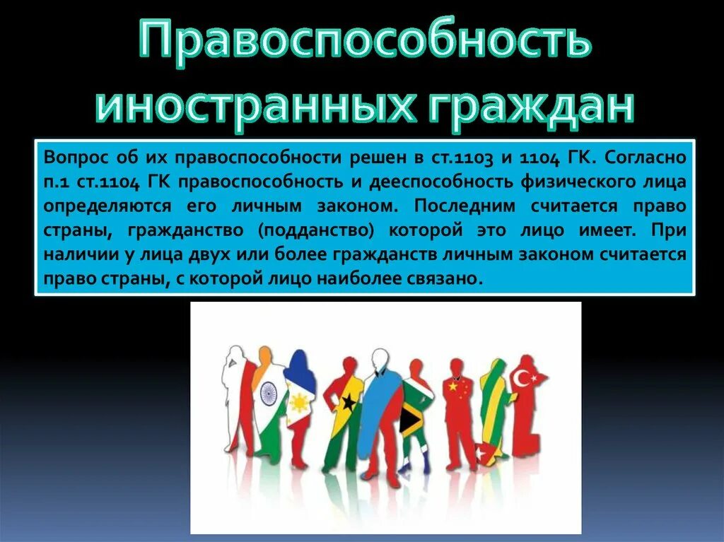 Правоспособность физических лиц. Правоспособность иностранных граждан. Правоспособность и дееспособность иностранных граждан. Гражданская правоспособность и дееспособность иностранных граждан.