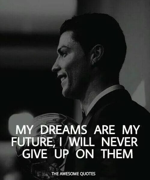 Given up to me. My Future. Future Dream. My Dreams for the Future. I will never give up.