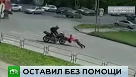 Выехав из поселка мотоциклист