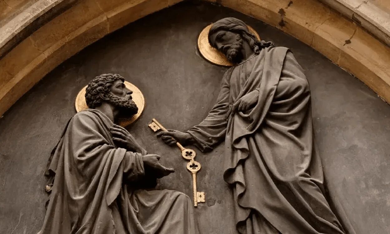 Христос вручает ключи апостолу Петру.