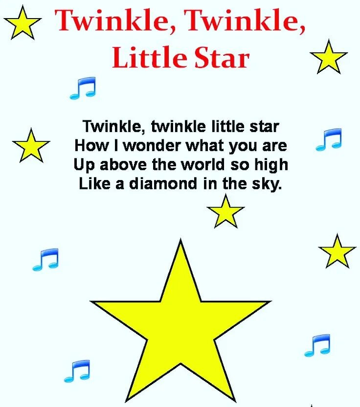 I twinkle twinkle little star