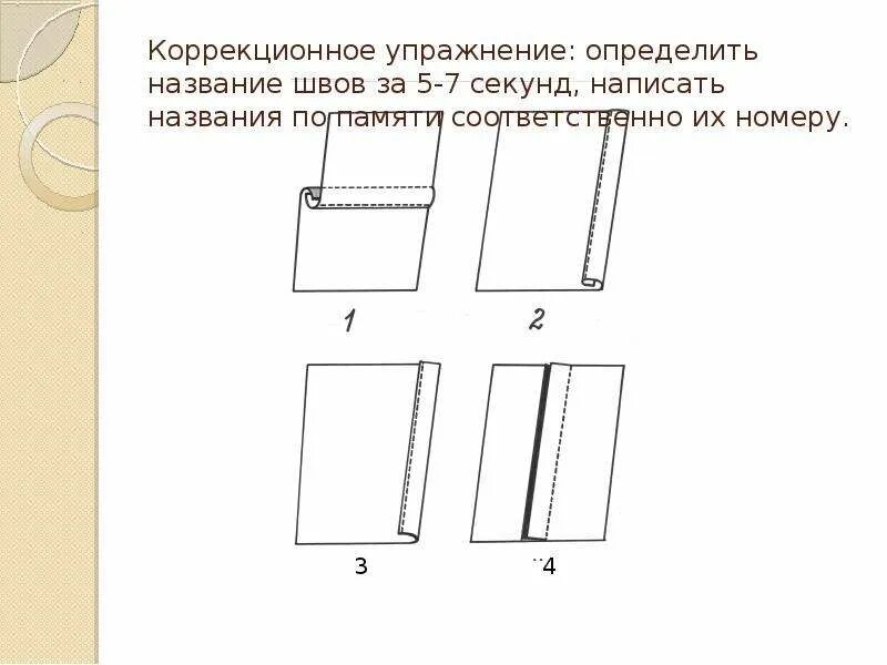 Определите название шва