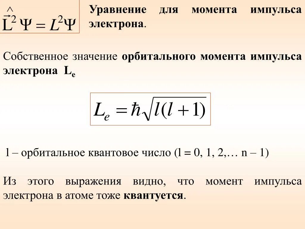 Момент импульса электрона. Изменение орбитального момента импульса электрона. Полный момент импульса электрона. Момент импульса электрона в атоме водорода.