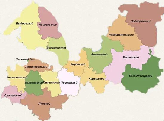 Совет муниципального образования ленинградский район. Ленинградская обл карта по районам. Карта Ленинградской области по районам. Районы лен обл на карте. Административная карта Ленинградской области по районам подробная.