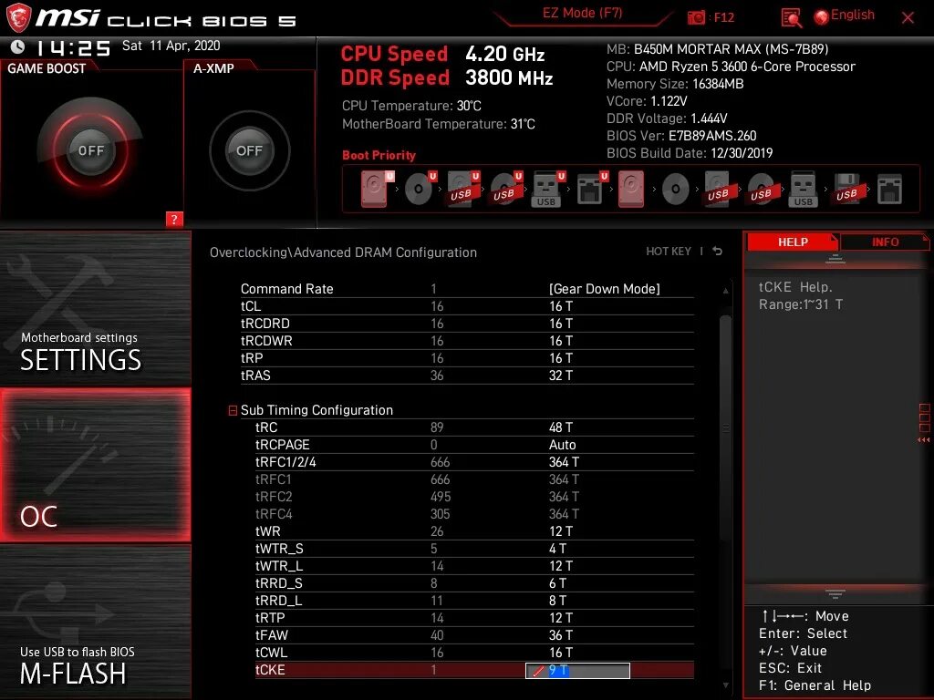 Ram overclock