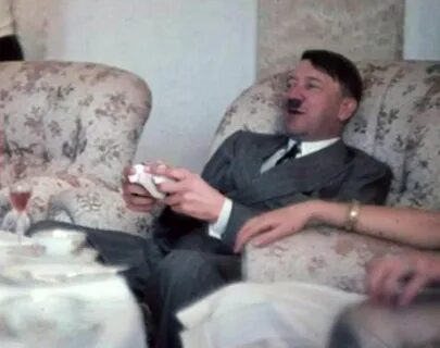 Hitler playing xbox