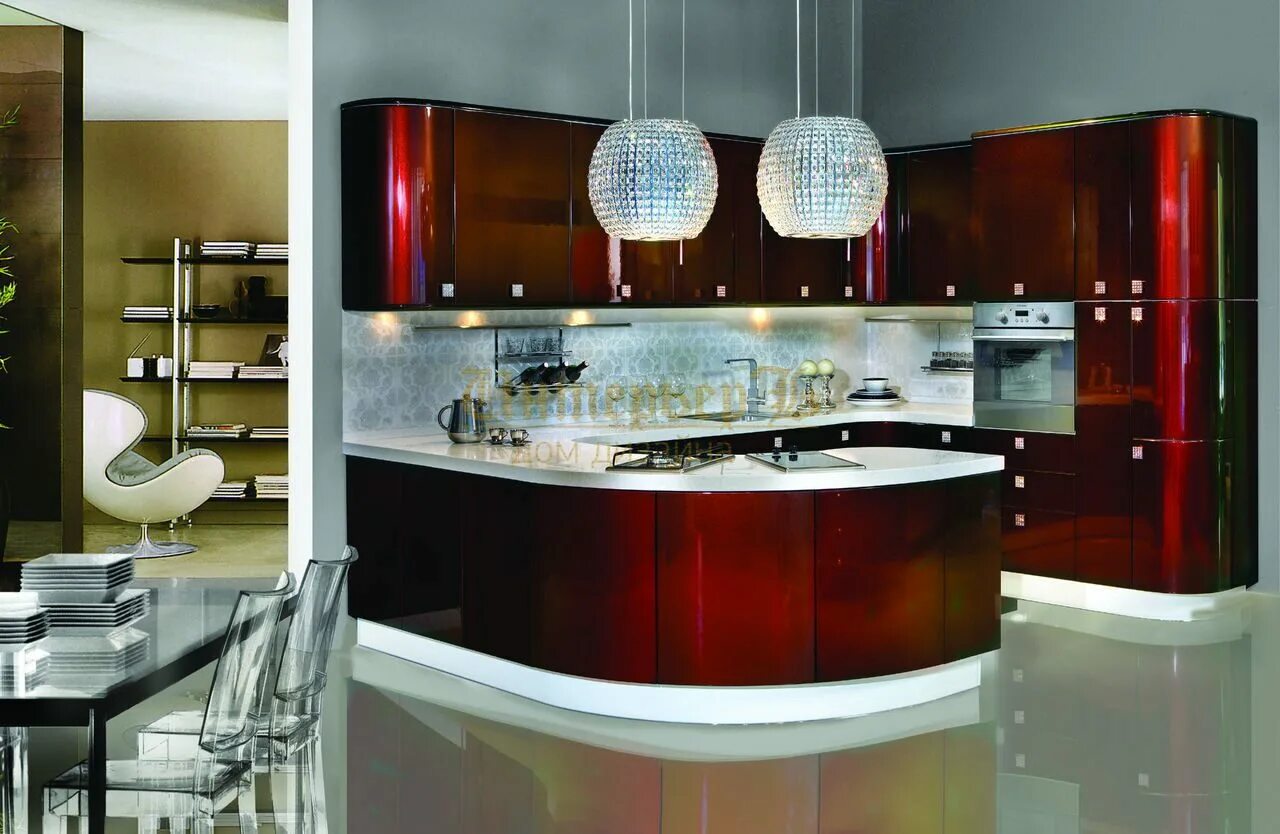 лучшие кухни эмаль. кухонный гарнитур дорогой. кухонный гарнитур с радиусными фасадами. лучшие кухни эмаль. кухня эмаль.