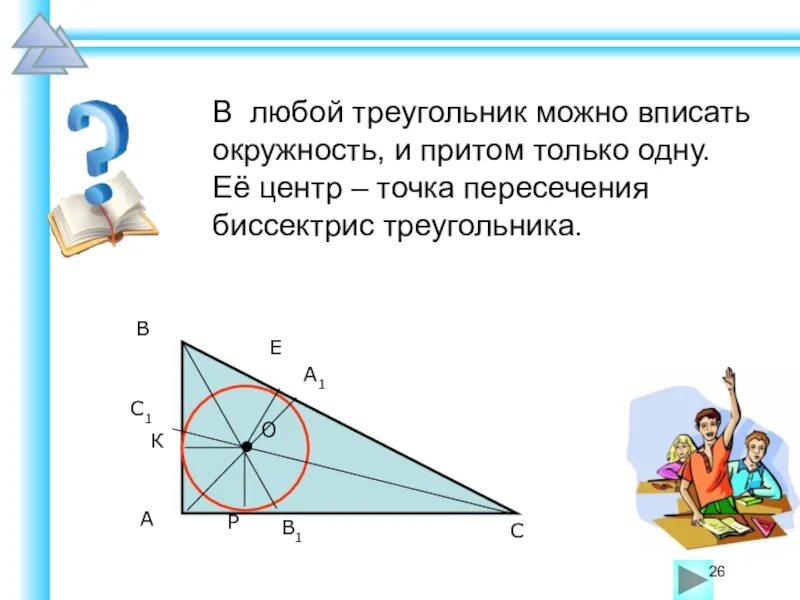 В любой треугольник можно вписать только