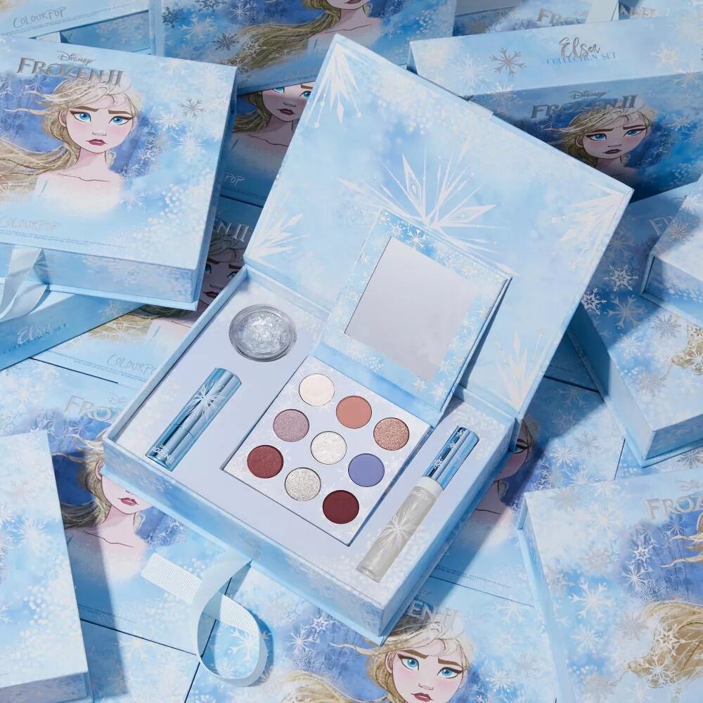 Палетка Colourpop Frozen 2 Elsa. Косметика с Эльзой и Анной. Палетка теней Soda Холодное сердце.