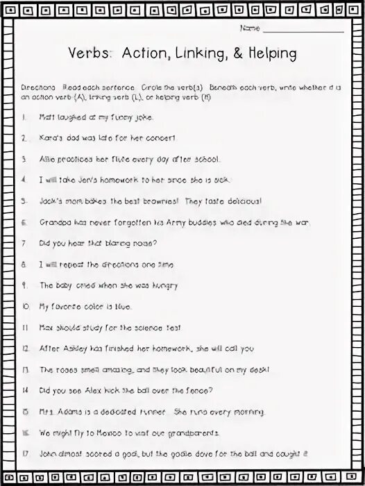 Linking and helping verb Worksheet. Linking activities