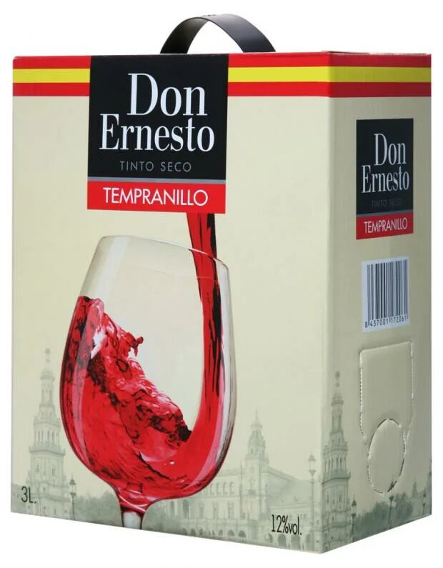 Вино 3 л. Вино красное 3 л don Ernesto. Дон Эрнесто Темпранильо. Вино Дон Эрнесто Темпранильо красное сух. Испанское вино в коробке.