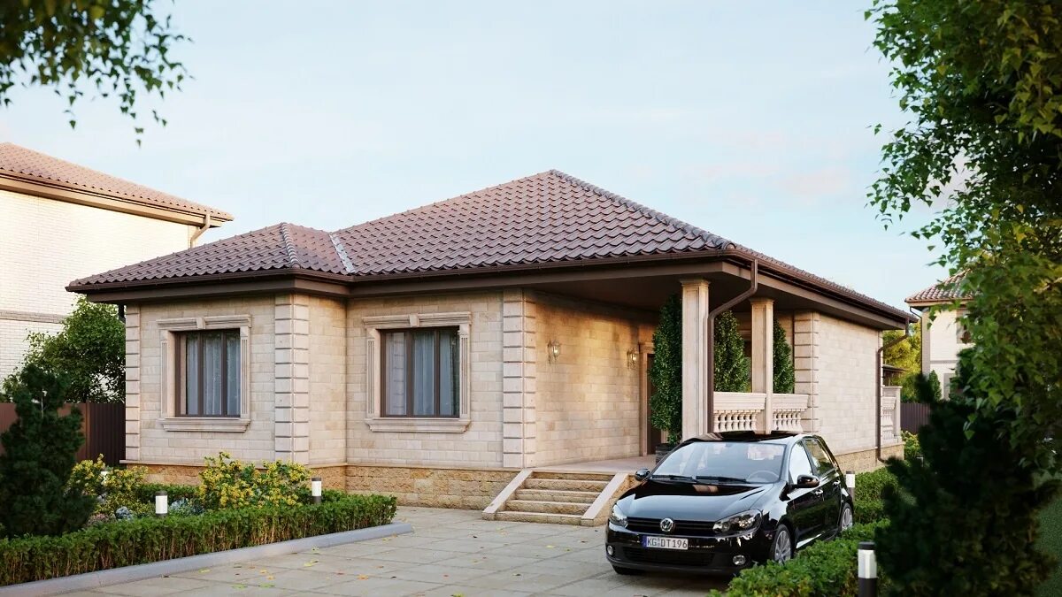 Краснодар одноэтажный дом проект Купить дом, 80 м² по адресу Ростовская область, Аксайский район, станица Ольгинс