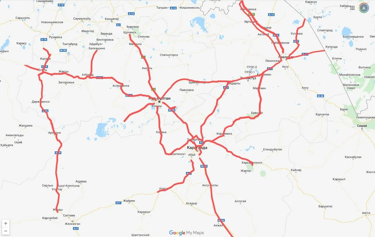 Какие дороги закрыли в казахстане. Автомагистрали в Костанайской области на карте. Карта Кустанай области автодороги. КАЗАВТОЖОЛ карта закрытия дорог. Закрытые трассы Акмолинской области.