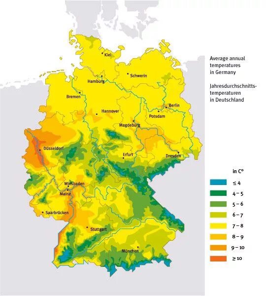 Природные зоны германии и их основные особенности. Климат Германии карта. Климатические пояса Германии карта. Климатическая карта Германии на русском. Климатические зоны Германии карта.