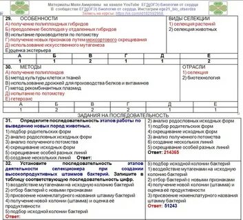 Селекция егэ