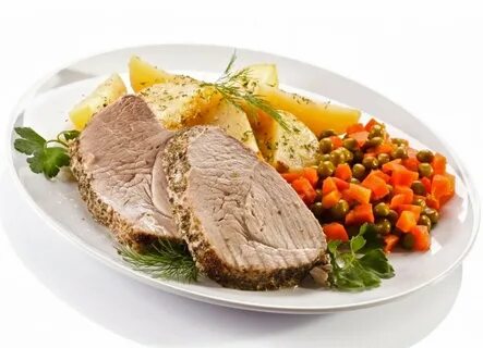 Отварное мясо с овощами
