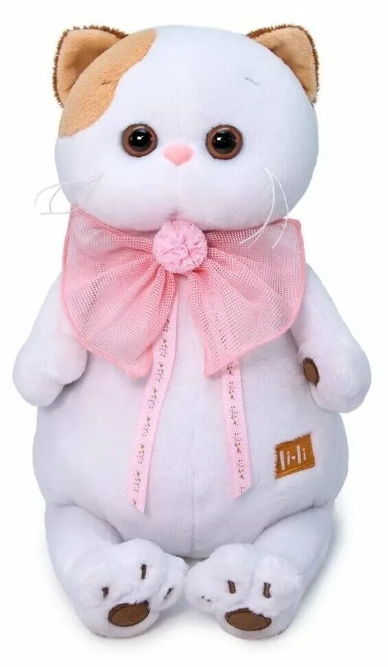 Мягкая игрушка Budi basa кошка ли-ли с розовым бантом 24 см. Купить ли ли кошку