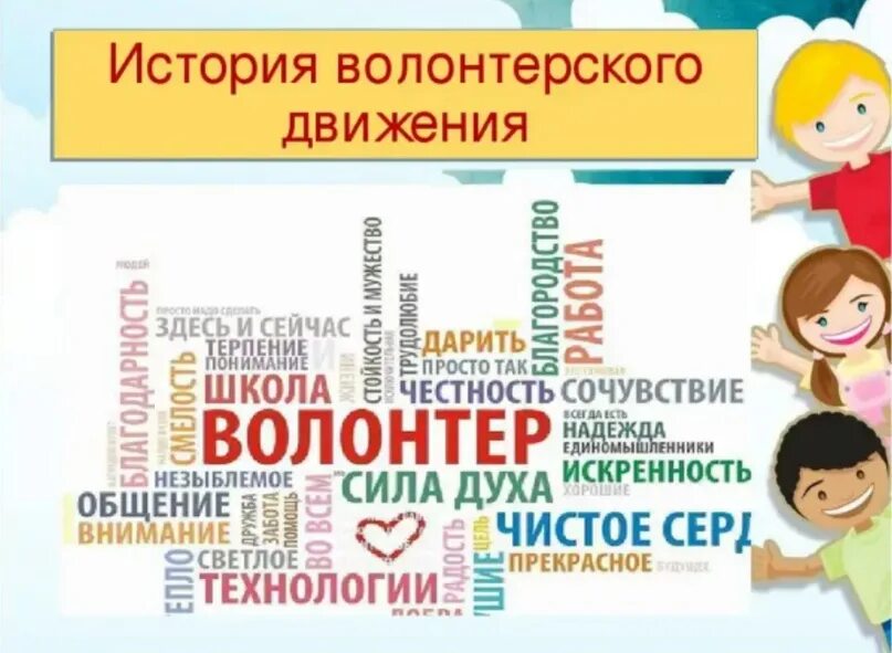 Совместная деятельность волонтеров. История возникновения волонтерского движения. История волонтерского движения в России. История возникновения волонтерского движения в России. Рассказ о волонтерах.