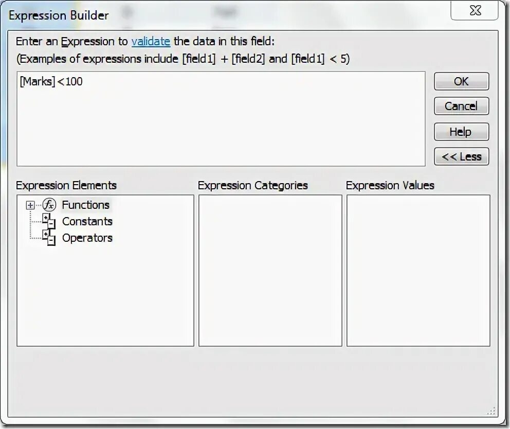 Validate field. Validate field