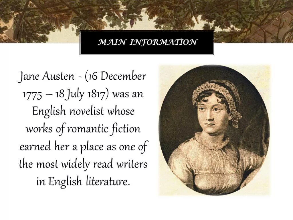 Great english writer. Джейн Остин in English. Джейн Остин презентация. Jane Austen presentation. Jane Austen Biography презентация.