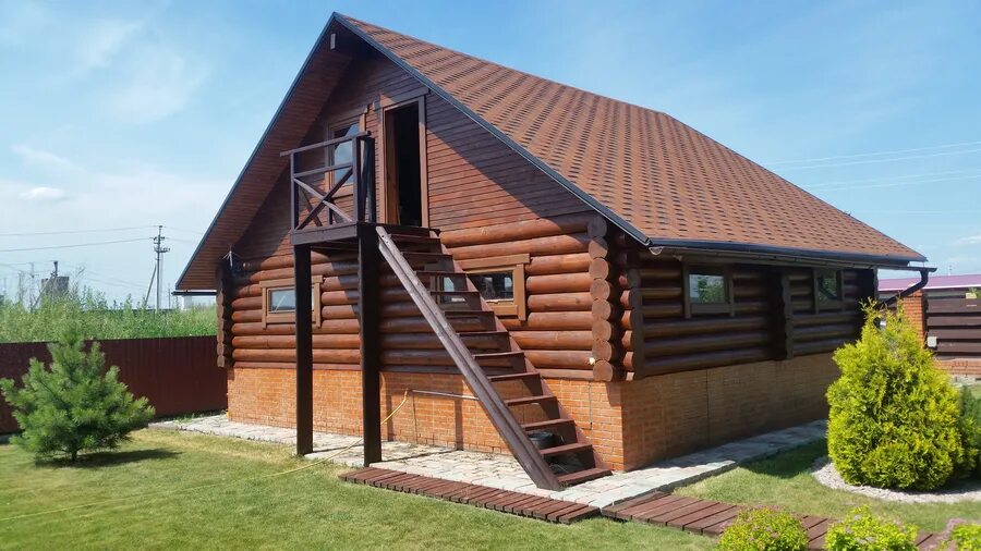 дом покрашенный в цвет орех. наружная расцветка домов из клееного бруса. деревянный дом цвет палисандр. дома цвета орех. фасад осмо 1150.