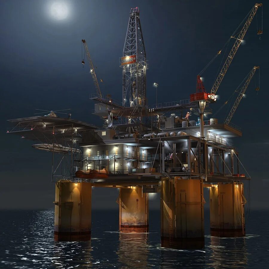 Буровая в море работа