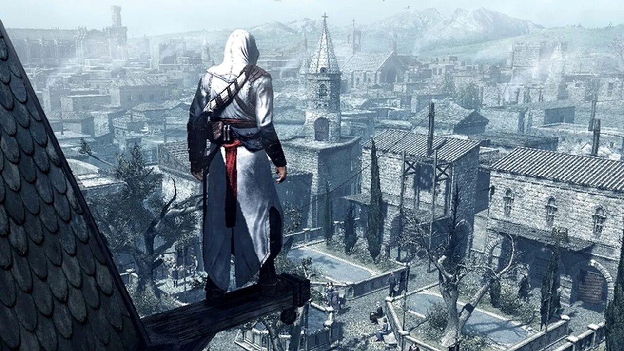 Ассасин крид первая часть. Assassin's Creed 2007. Ассасин Крид 1. Ассасин Крид 1 город. Ассасин Крид 1 ремейк.