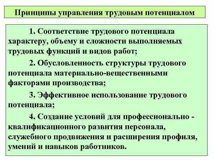 Потенциал организации работника. Принципы управления трудовым потенциалом. Трудовой потенциал. Формирование трудового потенциала. . Концепции управления трудовым потенциалом организации.