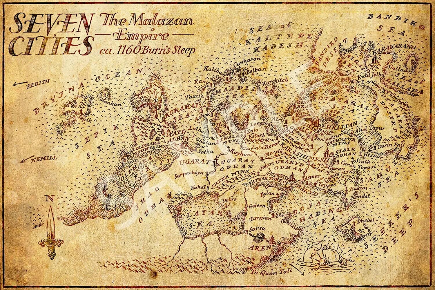 Fallen map. Fallen map