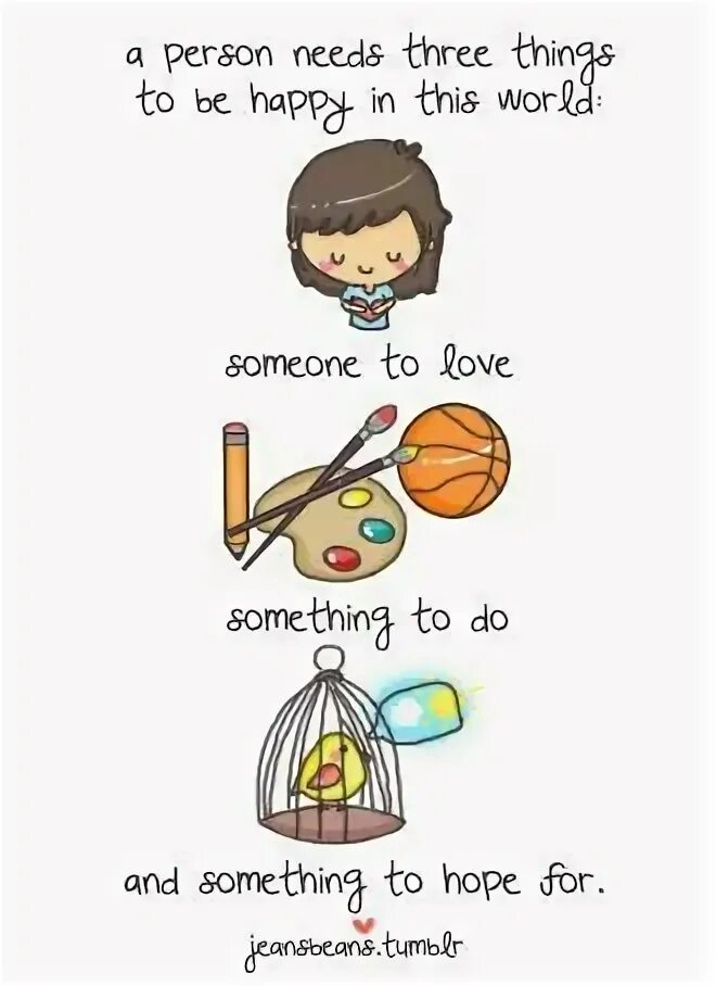 Think of three things. Think of three things