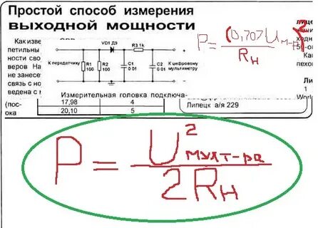 Выходная мощность на канал