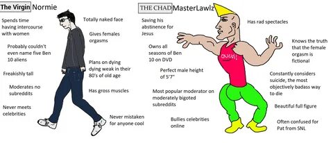 The virgin normie vs The Chad MasterLawlz 