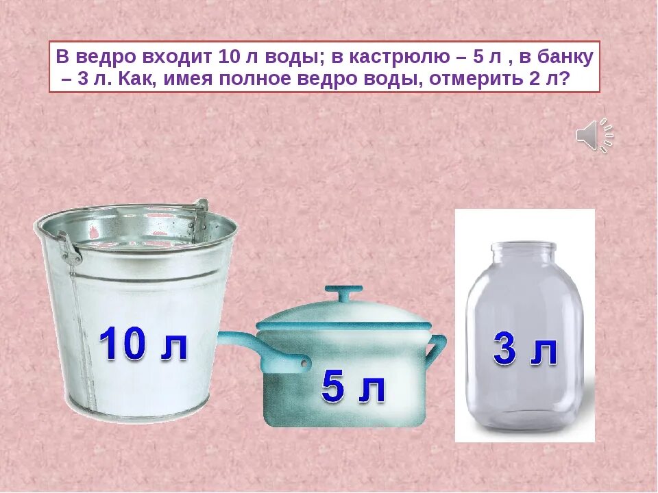 Емкость ведра. Емкость 3 литра. Литраж кастрюль. Литр 1 класс задания.