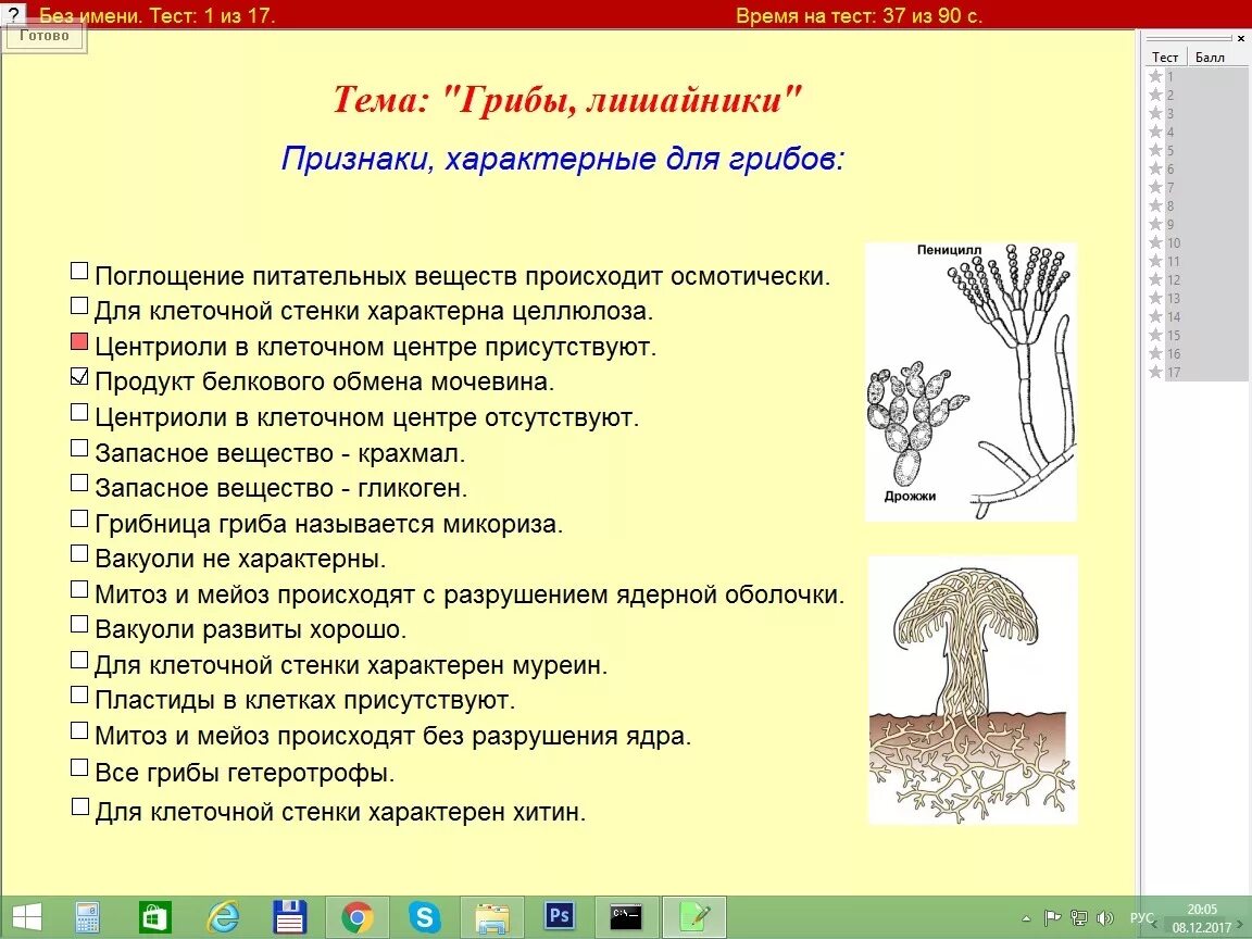 Тест по теме бактерии ответы