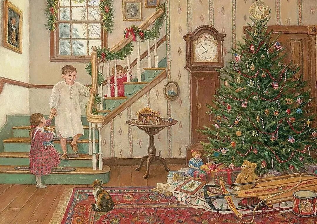 В старину на новогодних елках. Светлое Рождество Вигго Юхансен. Вигго Юхансен счастливое Рождество.