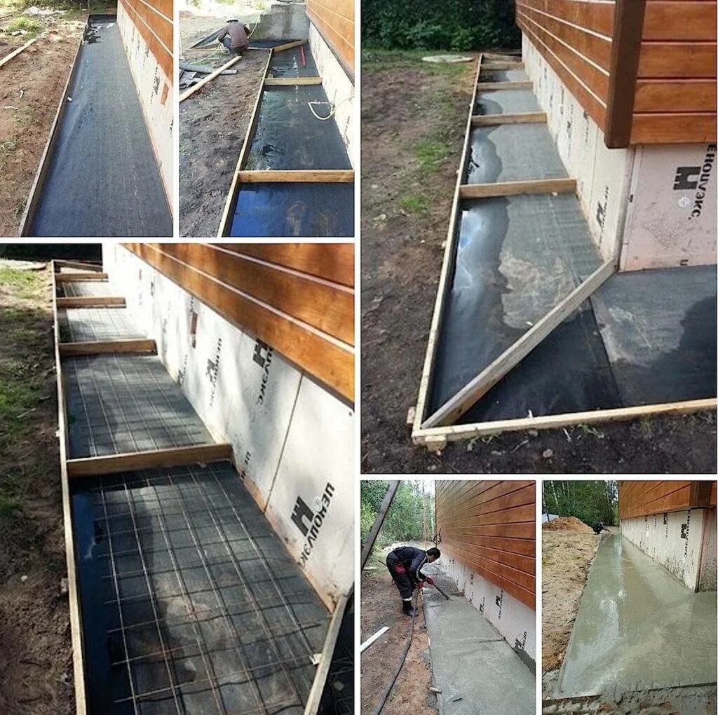 Утепленная отмостка эппс. Отмостка подбетонка. Геомембрана для отмостки. Как сделать простейшую отмостку. Как сделать простейшую отмостку.