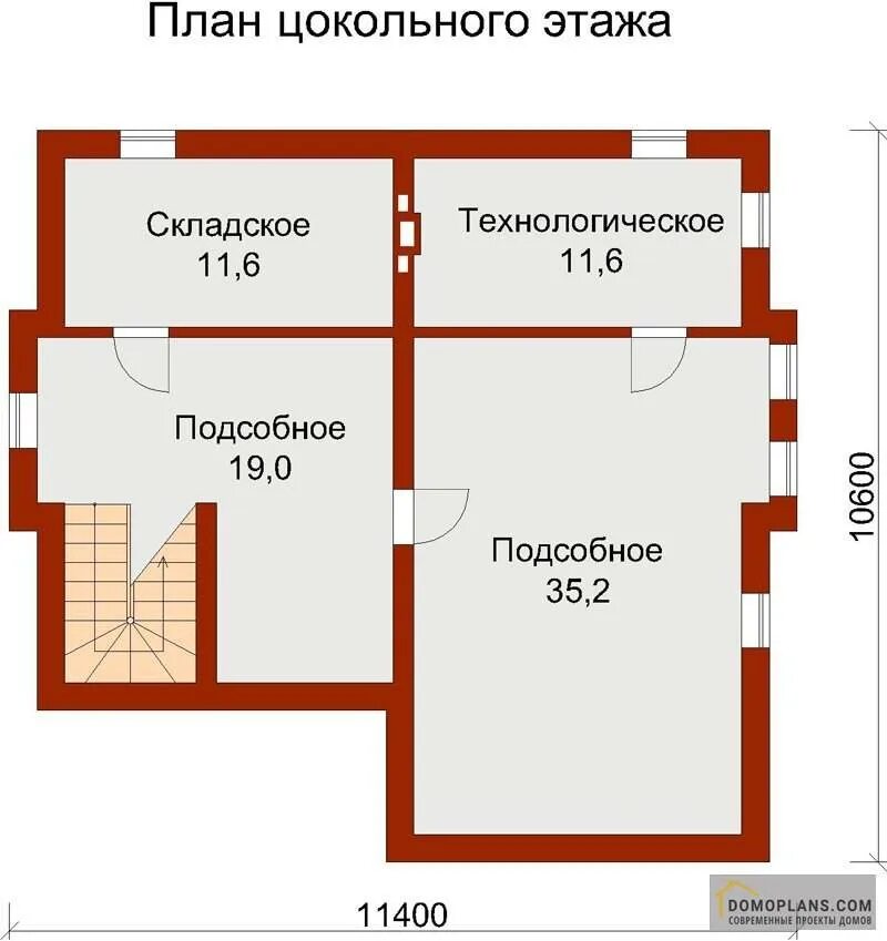Проект кирпичного дома № 57-11A в европейском стиле каталог Проекты коттеджей