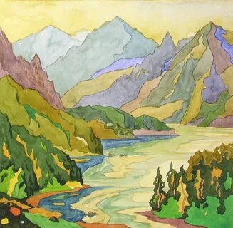 Рисунок золотые горы алтая