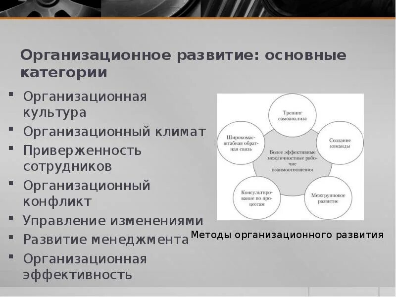 Направление организационного развития. Функции организационного развития. Методы организационного развития. Организационное развитие и управление изменениями. Развитая организационная культура.